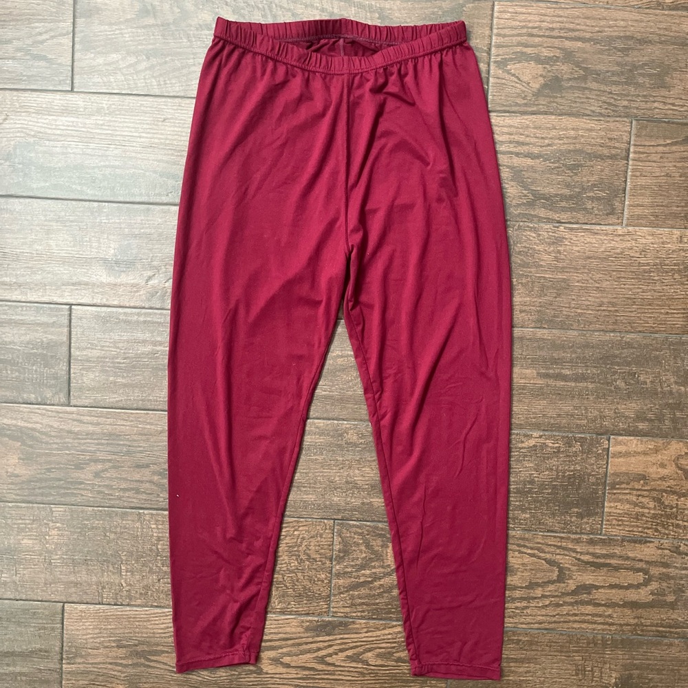 Burgundy stretch pants